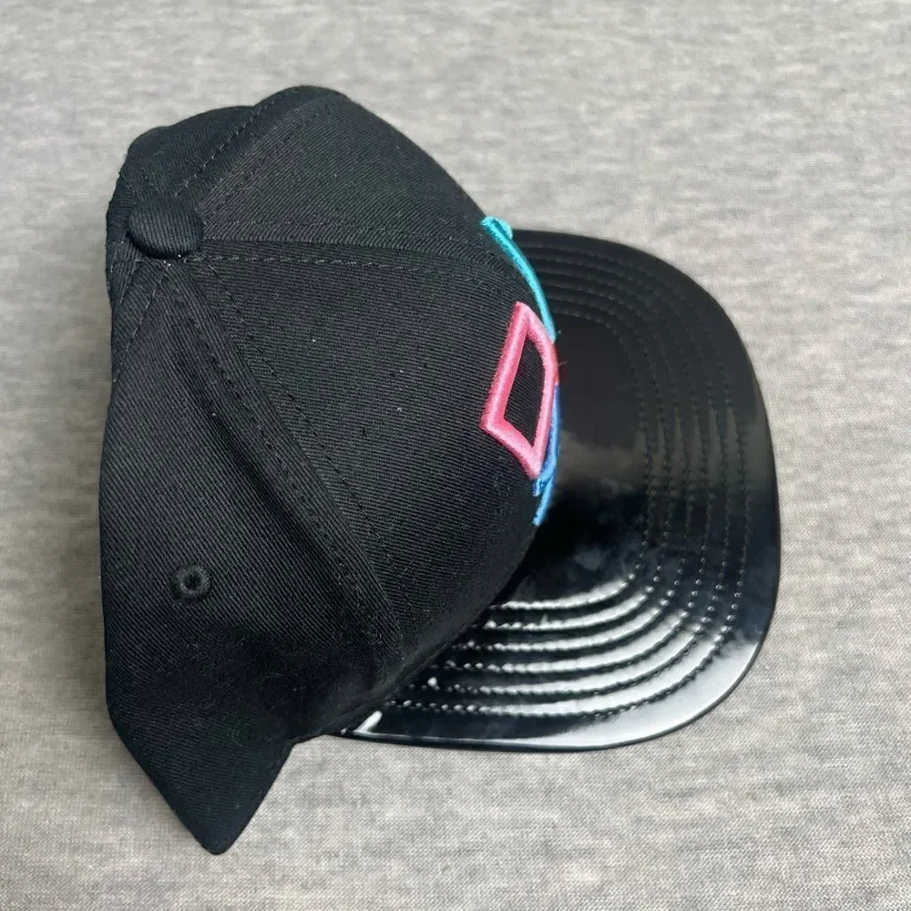 Playstation Controller Symbols Bioworld Adjustable‎ Snapback Cap Hat Black NWOT